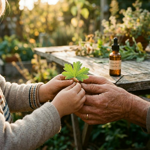 Rodzina z dziećmi w złotym świetle zachodzącego słońca — naturalny wellness rodzinny